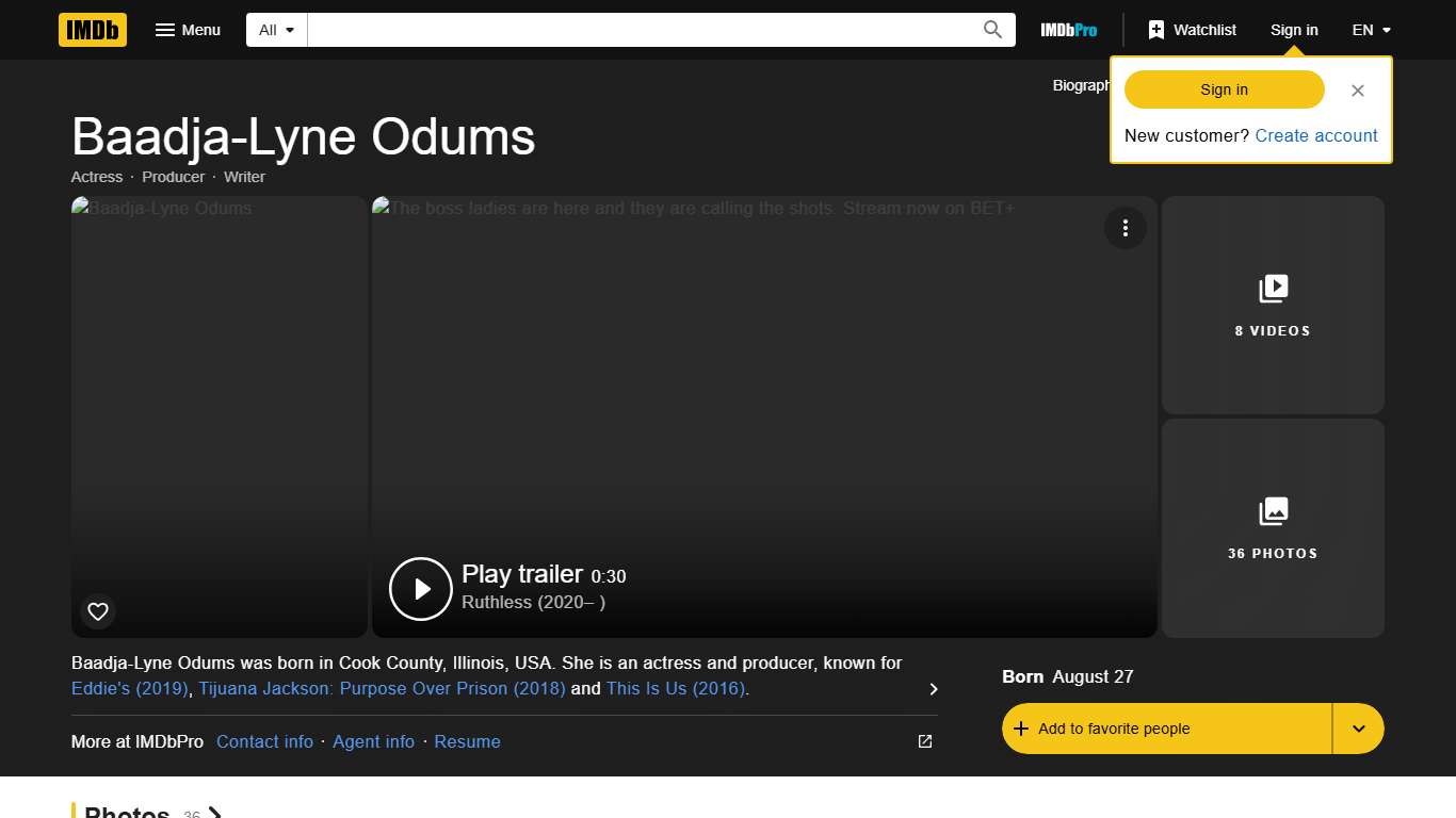 Baadja-Lyne Odums - IMDb