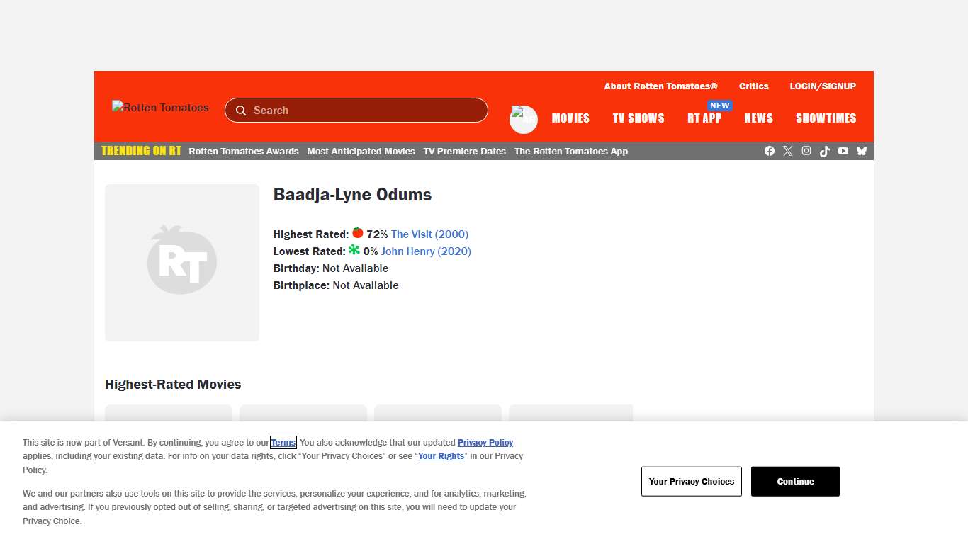 Baadja-Lyne Odums Movies & TV Shows List Rotten Tomatoes Rotten Tomatoes
