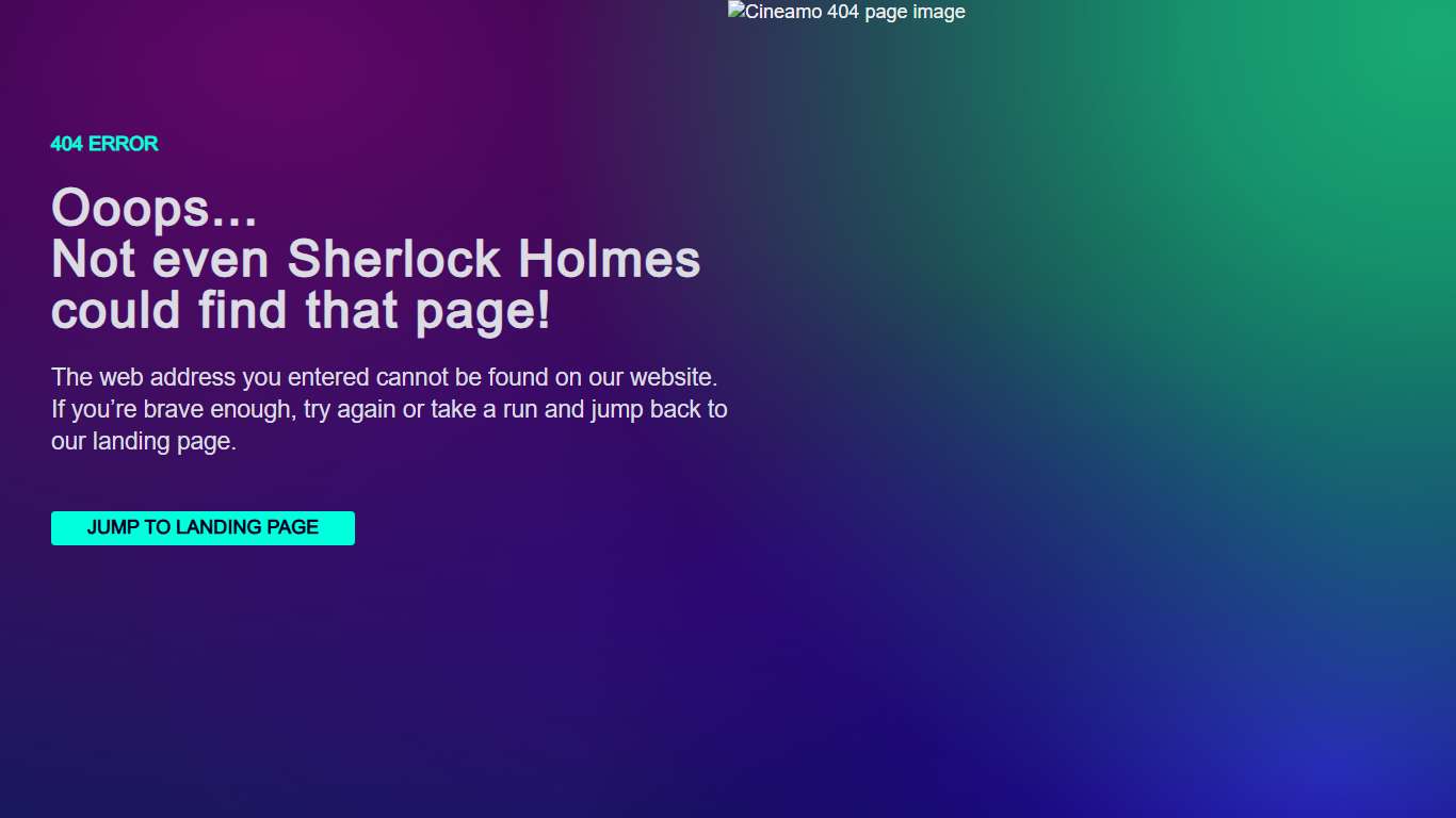 Ooops... Not even Sherlock Holmes could find that page!