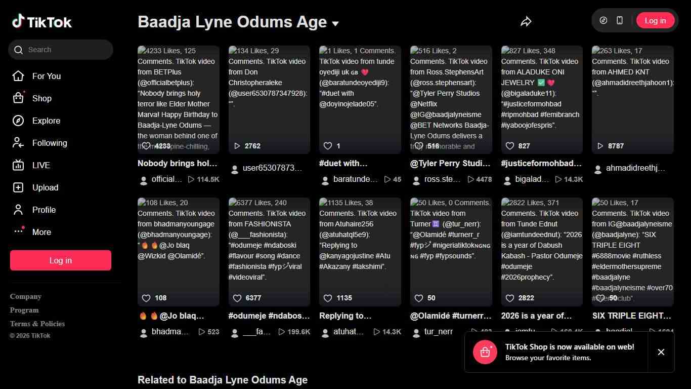 Baadja Lyne Odums Age TikTok